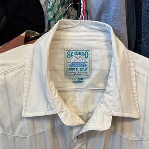 Men's Cream Casual Button Down Shirt